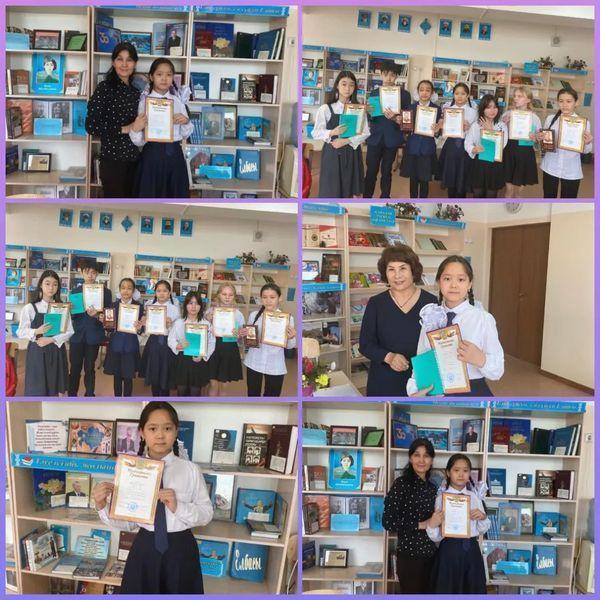 "Оқуға құштар мектеп " аясында өткен "Кітап оқиық " аудандық байқауына қатысып, ІІІ орынға ие болды