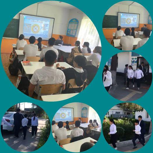 N196 Жалпы білім беретін мектепте 6-7 сыныптар арасында  селге қарсы жаттығу өткізілді.