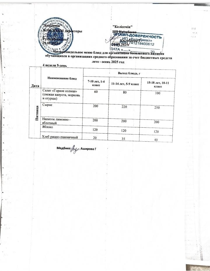 Ас мәзірі 24.10