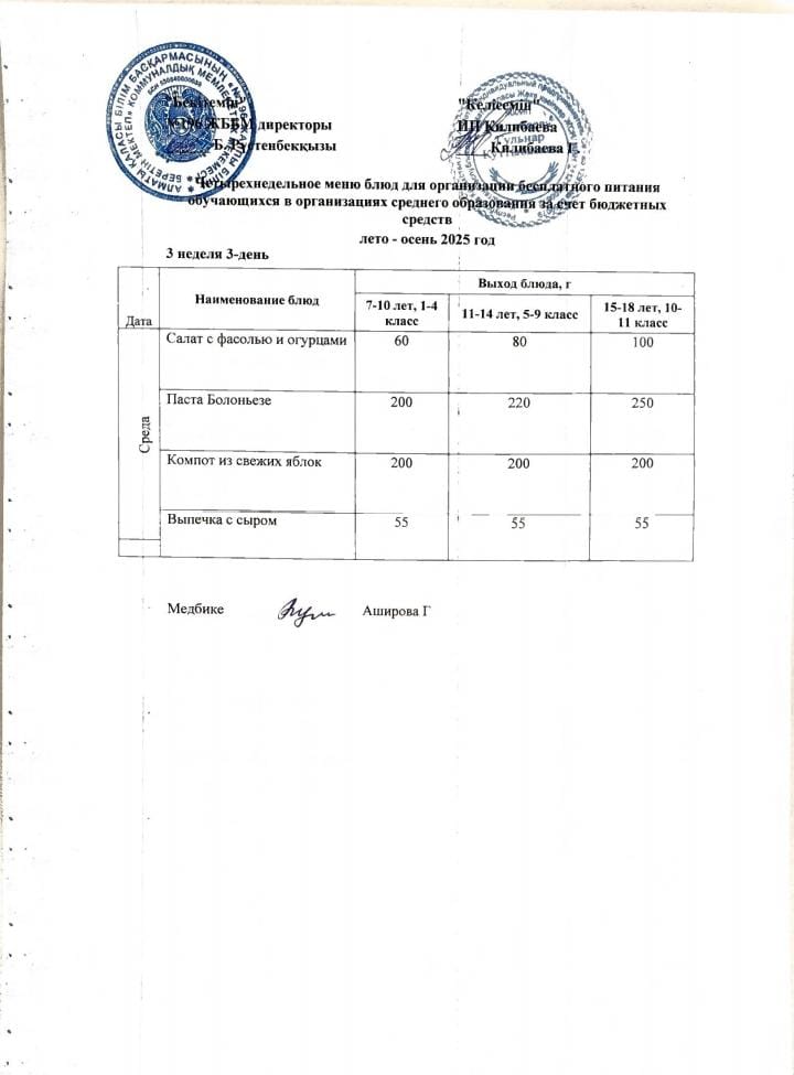Ас мәзірі 18.11.2025